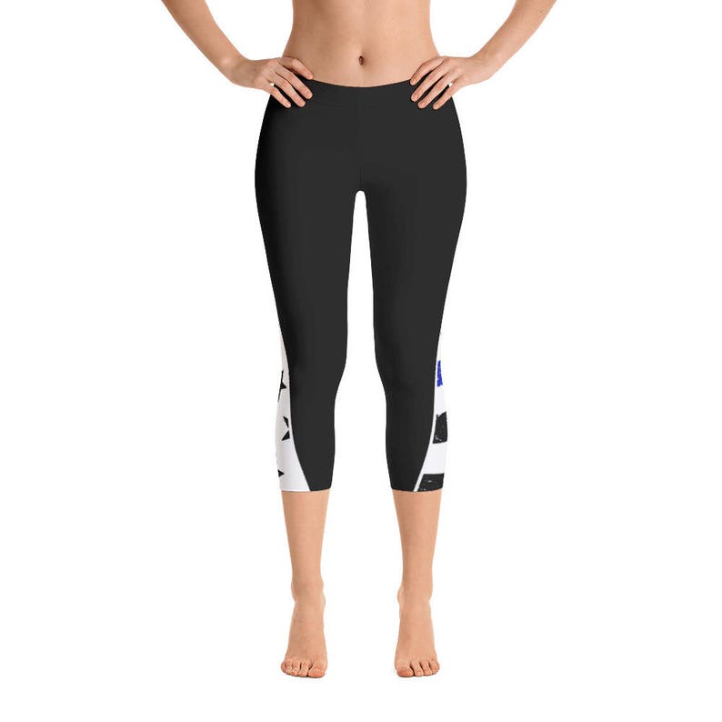 thin blue line workout leggings