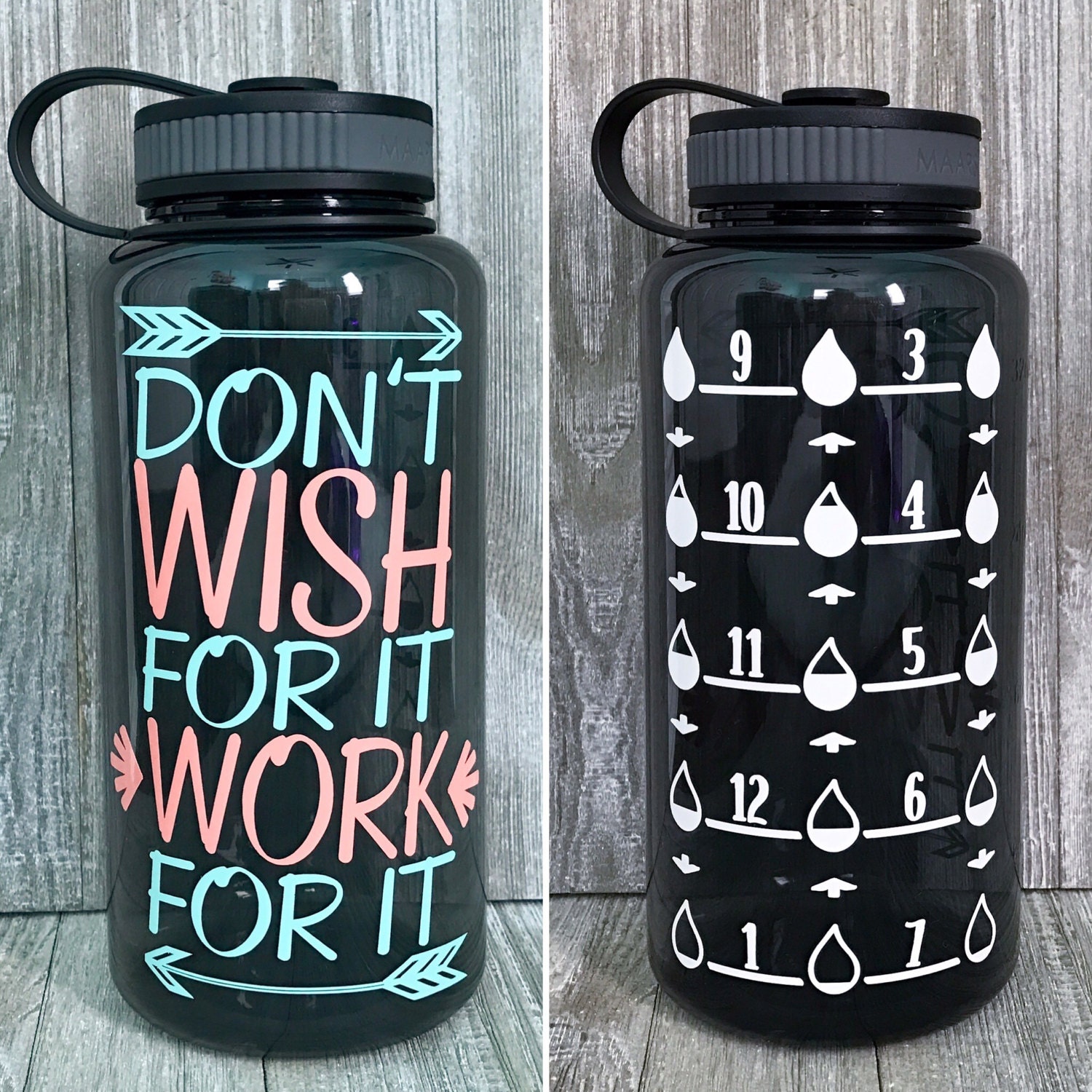 Inspirational Water Bottle/Personalized 34oz Wide Mouth Water Etsy