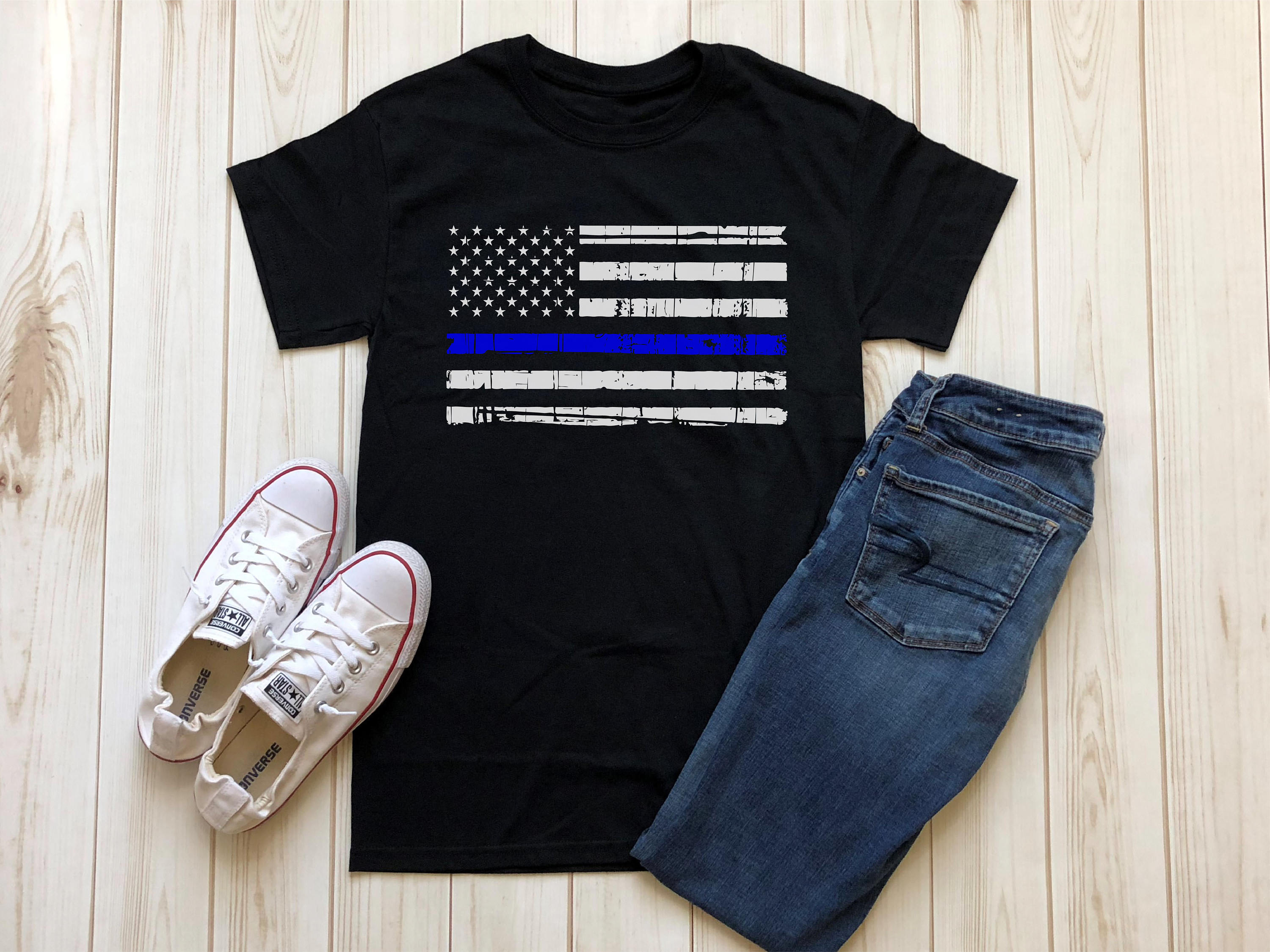 thin blue line converse