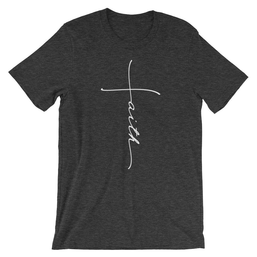 Faith Cross Short Sleeve T-shirt Cross T-shirt Christian - Etsy