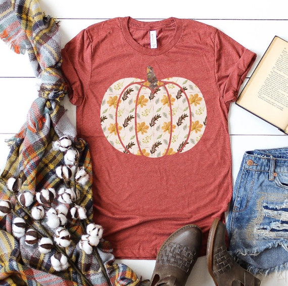 floral pumpkin shirt