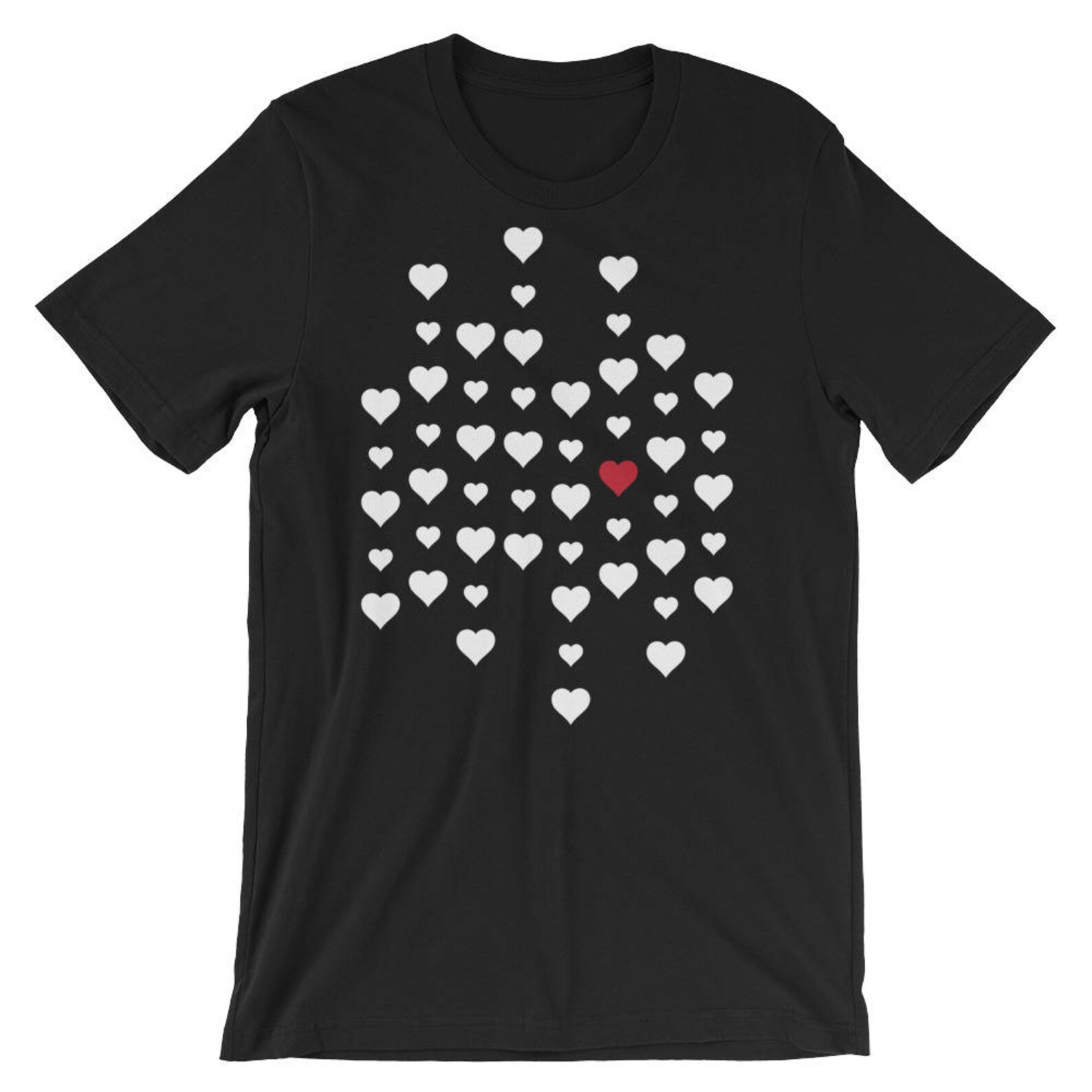 Cascading Hearts Valentine's Day Short-sleeve T-shirt | Etsy