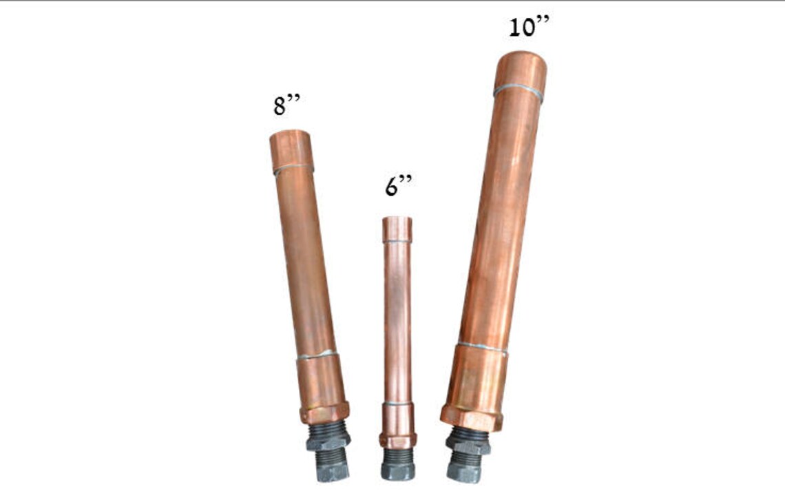 Copper Pipe Beer Tap Handle Black Ferrule Industrial Metal Etsy