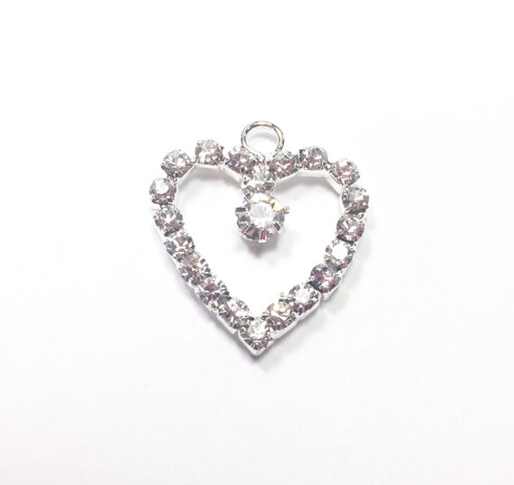 NURSE Engraved Heart Charm Bracelet is Embellished with Clear Crystal Rhinestones.LOVE Charms on each Side of Heart