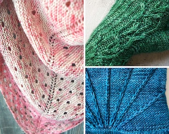 Knitting patterns (3) - West Coast Collab eBook - [NOT a finished item!] | shawl pattern | mitts pattern | cowl pattern | knitting DIY