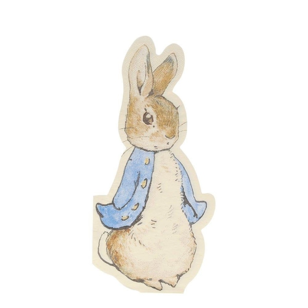 Peter Rabbit Napkins, Set of 20 Die-Cut Peter Rabbit Paper Napkins