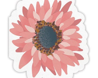 Flower Napkins, Set of 20 White Napkins with Pink & Blue Die-Cut Flower