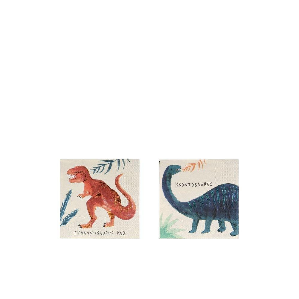 Dinosaur Party Napkins Set of 16 Dinosaur Kingdom Small Paper Napkins 5 x 5