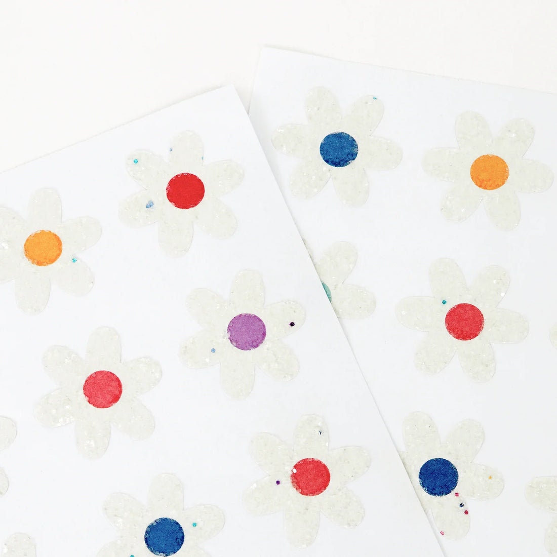Glitter Daisy Sticker Sheets, Pack of 8 Sheets of Sweet Daisy Stickers ...
