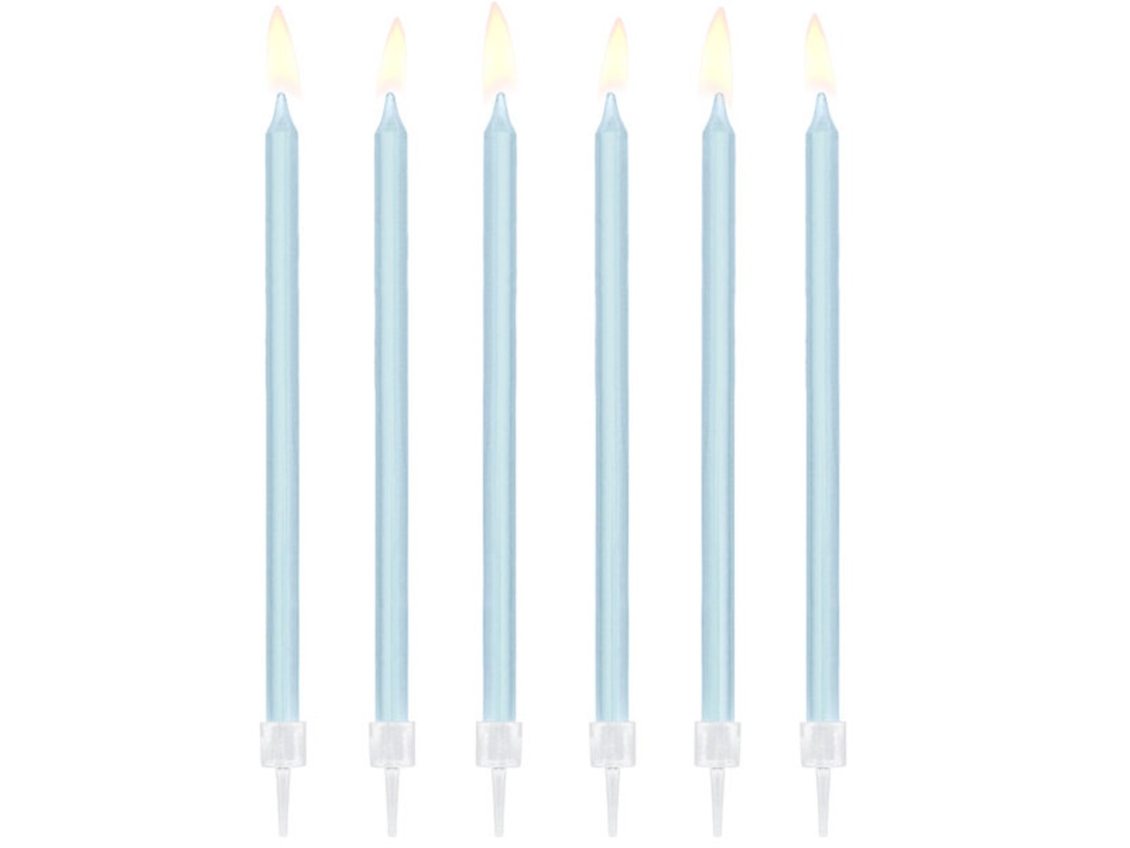 Tall Blue Birthday Candles Set of 12 Large Birthday Candles Etsy