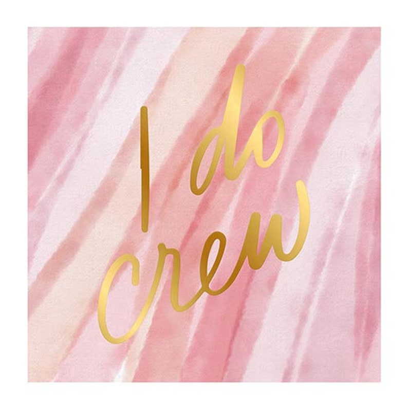 Slant Collections I Do Crew Cocktail Napkins - Thumbnail 2