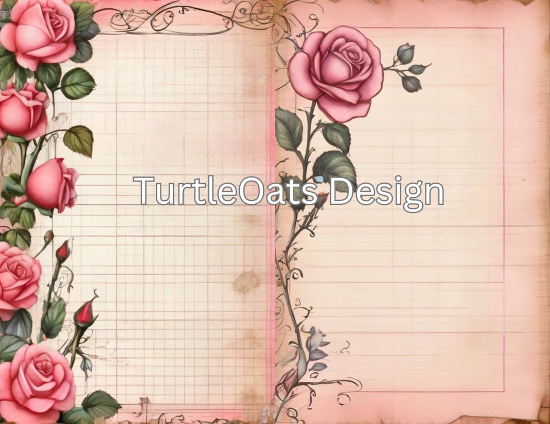 Rose Print Graph Roses, Graph, Lined Pages Digitals - Etsy