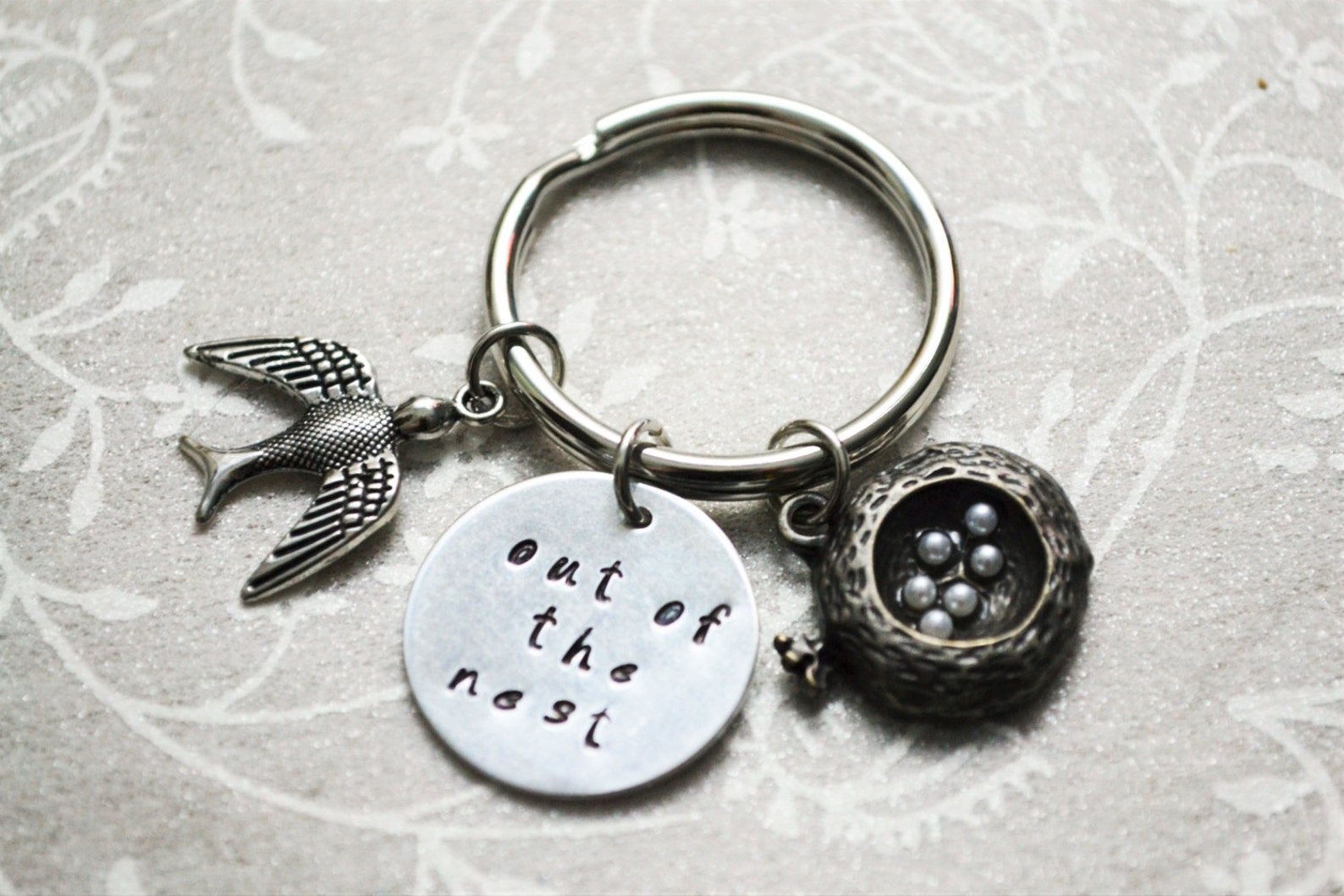Bird Keychain, Adult Keychain, Inspire Keychain, Milestone Keychain