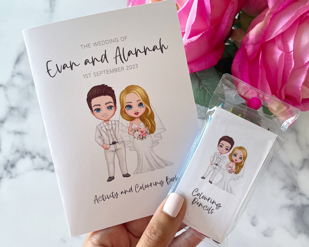 Personalised Wedding Colouring Books Kids Activity Packs With - Etsy ...