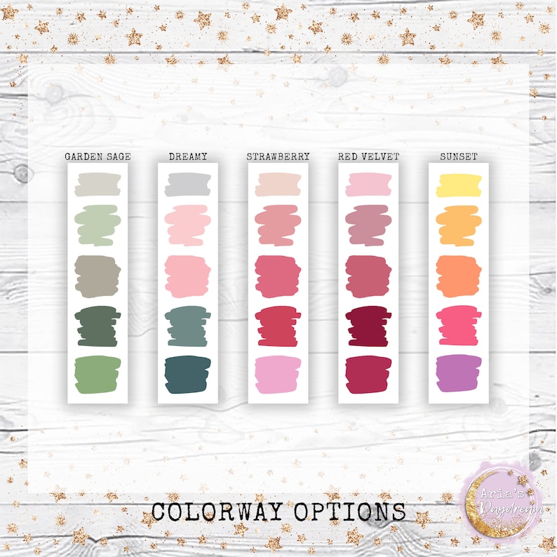 Mini Brushstroke Label Stickers Choose from Custom Color Palettes image 4