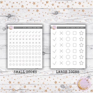 Minimal Simple Line Generic Symbol Icons - Perfect for any Planner System!