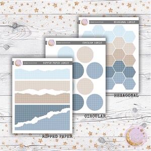 AExAPP Sandy Shores Assorted Functional Stickers with Grid