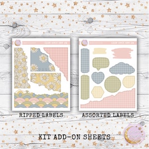 Good Vibes Kit Add On Sheets - Neutral Weekly Planner Sticker Kit - A La Carte