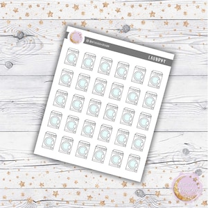 Washing Machine Doodle Stickers - Perfect for any Planner System!