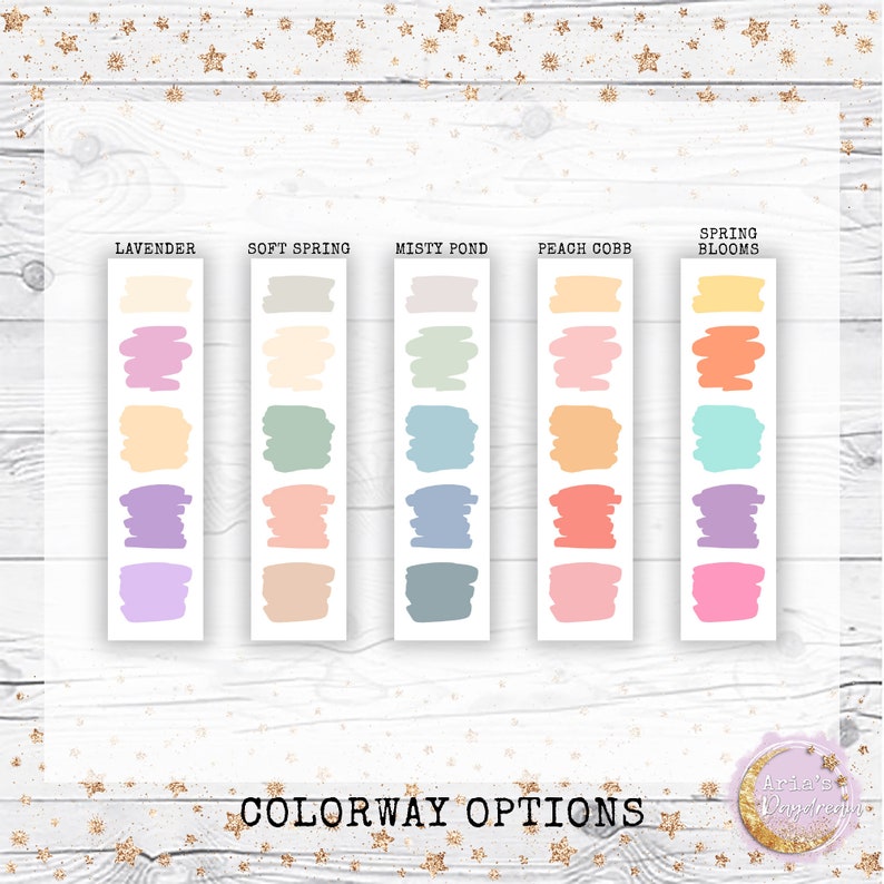 Mini Brushstroke Label Stickers Choose from Custom Color Palettes image 5