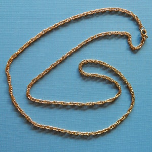 Vintage Avon joyería oro tono cadena larga collar 17.5"