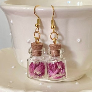 Amaranth Bottle Earrings