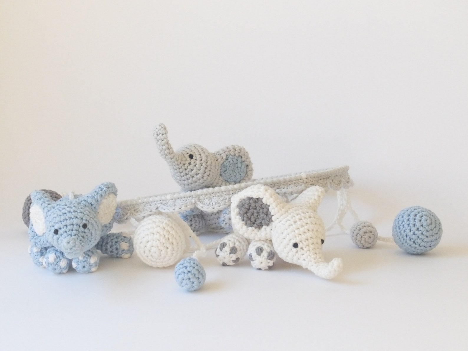 Elephant Baby Mobile Crochet Elephant Crochet Baby Gift Etsy