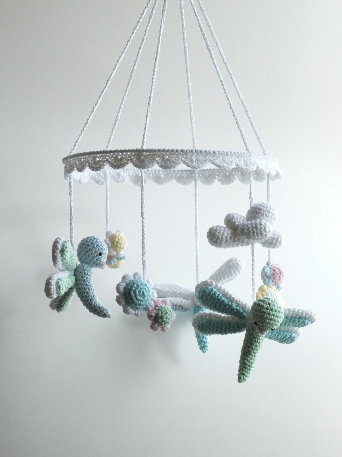 Baby Mobile Crochet Dragonfly Mobile Dragonfly Crib Mobile Etsy