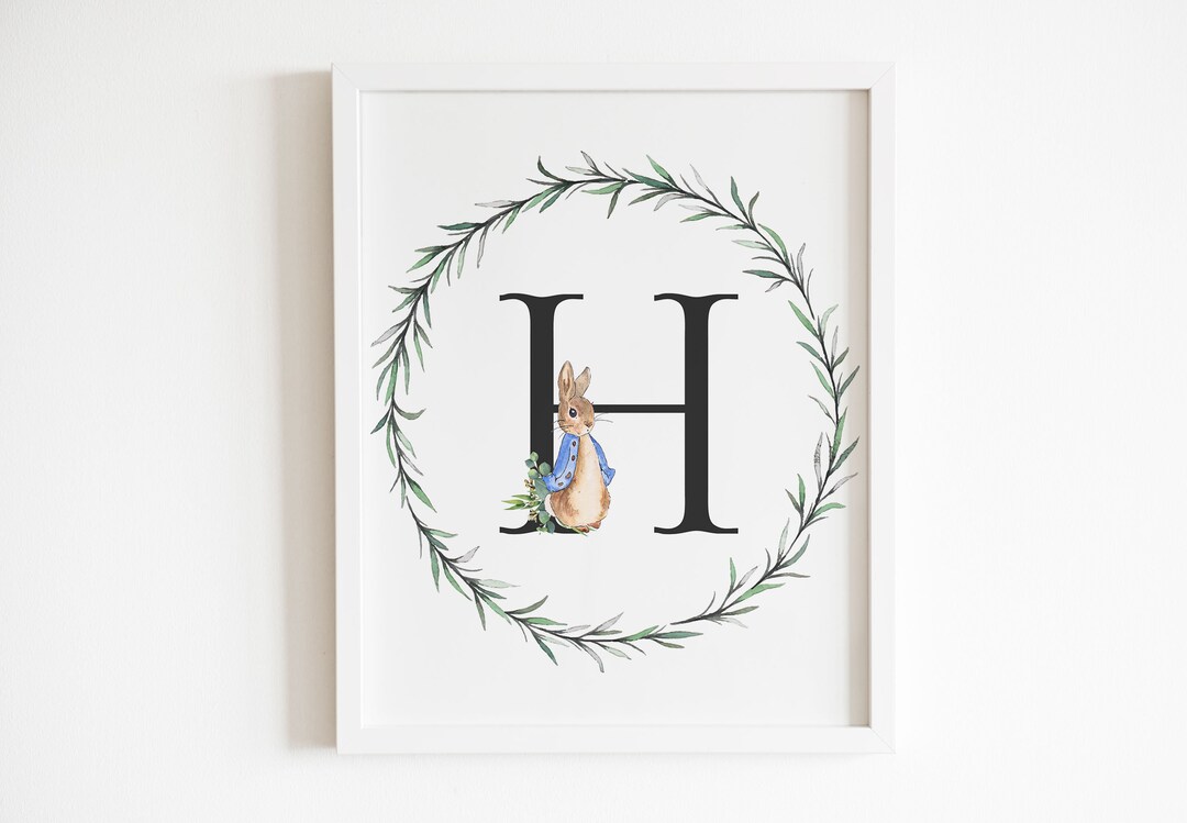 Printable Letter H Wall Art, Nursery Print, Baby Room Art, Beatrix