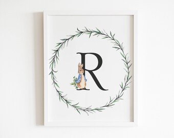 Printable Letter J Wall Art, Nursery Print, Baby Room Art, Beatrix ...
