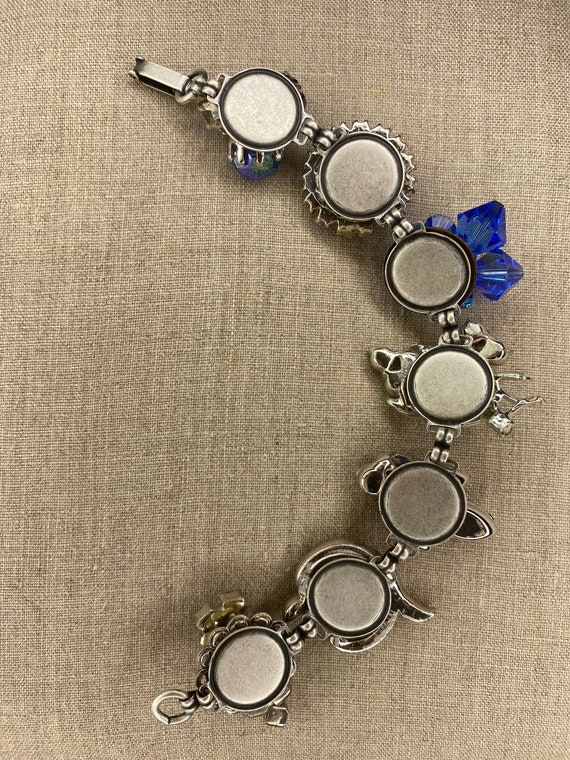 Charm Link Bracelet made from Repurposed Vintage … - image 8