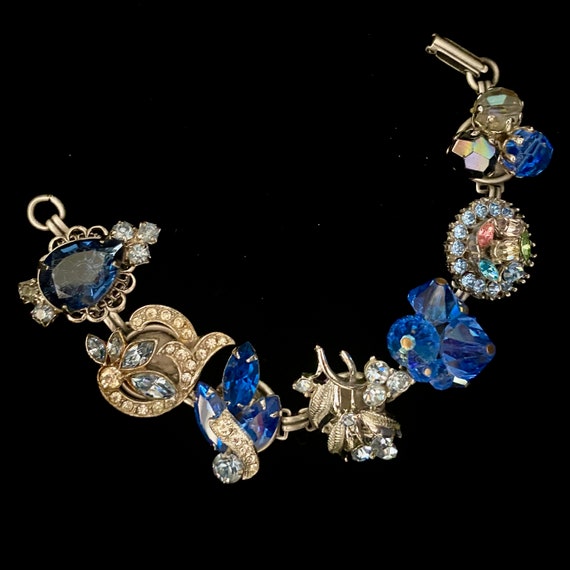 Charm Link Bracelet made from Repurposed Vintage … - image 4