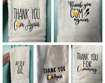 Thank You C*m Again Wash Rag- C*m Towel- Valentines Gift, Gift For Him, Funny Gift, Several Designs