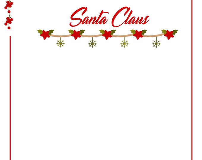 Letter from Santa- Santa Claus - INSTANT DOWNLOAD - Printable PDF with Editable Text