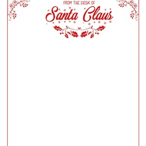 Carta de Papá Noel - Santa Claus - DESCARGA INMEDIATA - PDF imprimible con texto editable