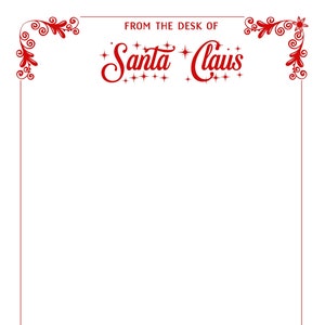 Carta de Papá Noel - Santa Claus - DESCARGA INMEDIATA - PDF imprimible con texto editable