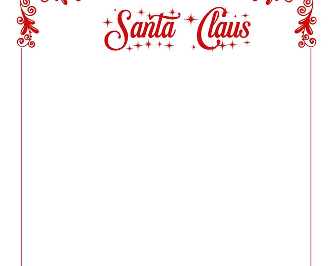 Letter from Santa- Santa Claus - INSTANT DOWNLOAD - Printable PDF with Editable Text