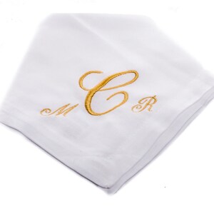 Servilleta de tela monogramada bordada por Wedding Tokens- Su elección de diseño
