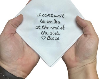 Groom Wedding Handkerchief - Groom Gift- Gift For The Groom