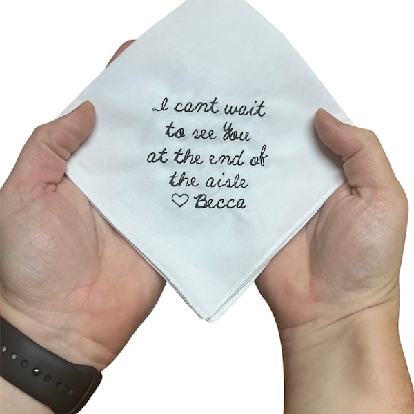 Groom Wedding Handkerchief - Groom Gift- Gift For The Groom