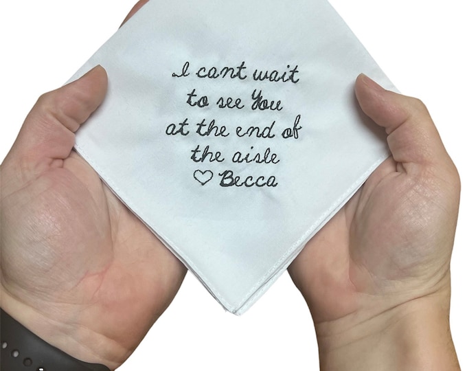 Groom Wedding Handkerchief - Groom Gift- Gift For The Groom