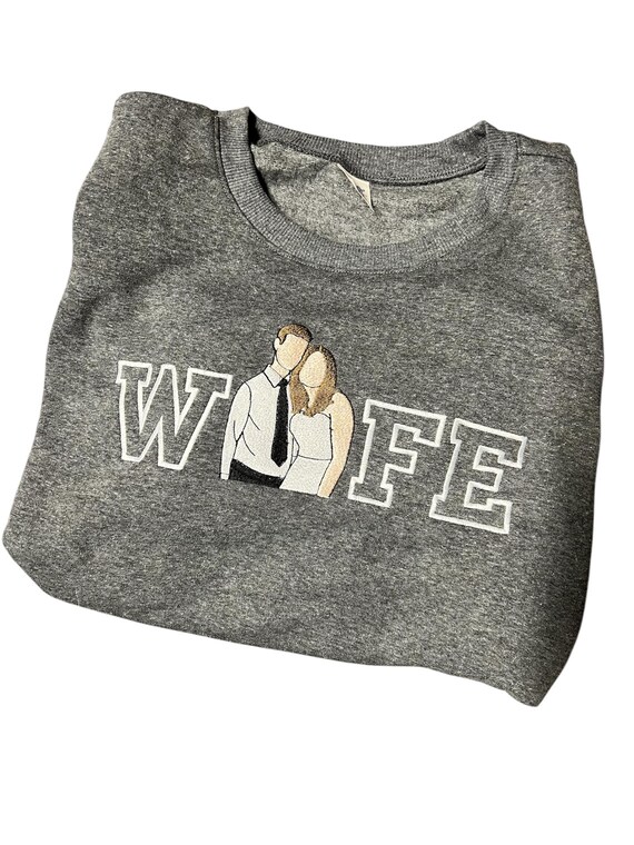 Frau Pullover mit Ihrem Foto bestickt