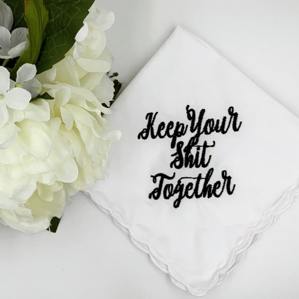 Keep Your Shit Together Hochzeit Taschentuch von Wedding Tokens - Perfektes Brautjungfer Geschenk
