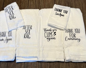 Thank You C*m Again Wash Rag- C*m Towel- Anniversary Gift, Gift For Him, Funny Gift, Valentines Gift