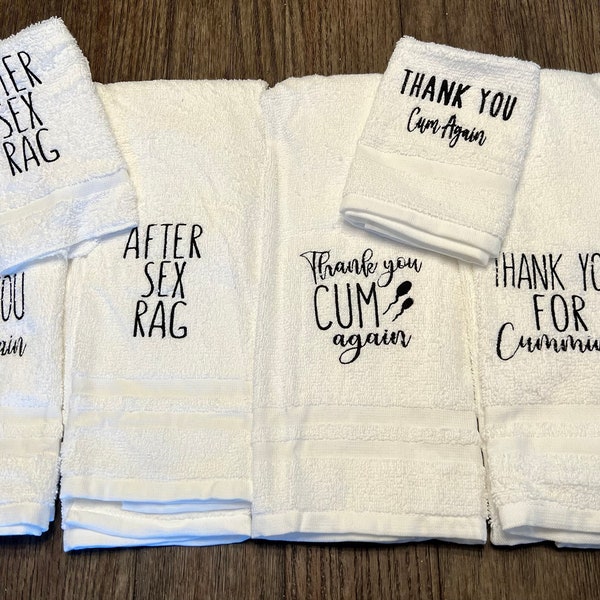 Bedankt C*m Again Wash Rag-C*m Towel-Jubileumcadeau, cadeau voor hem, grappig cadeau, katoenverjaardag