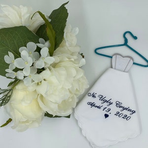 No Ugly Crying Wedding Handkerchief With an Added Hanger