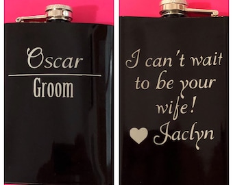 Personalized Engraved Flask- Great Groomsmen Gift by Wedding Tokens