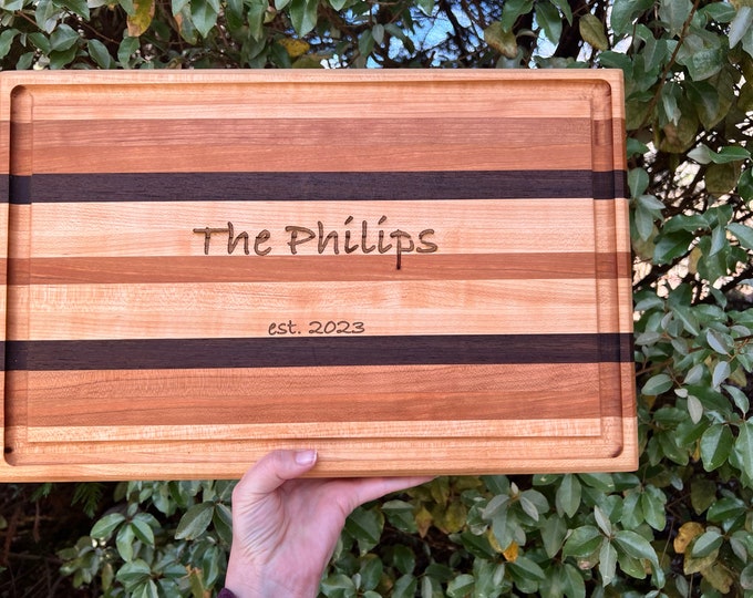 Engraved Cutting Board Custom Made - Wedding Gift- Home Buyer Gift - Anniversary Gift