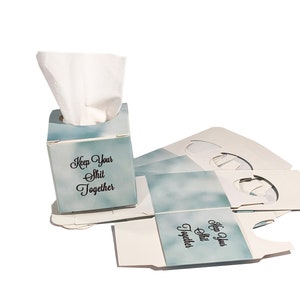 Mantén tu mierda junta Mini caja de pañuelos de papel por fichas de boda - Wedding Favor