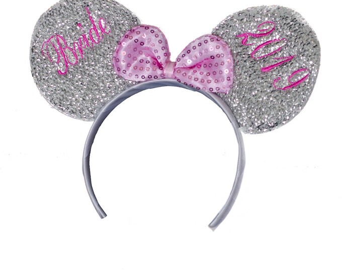 Custom Wedding Ears Embroidered by Wedding Tokens